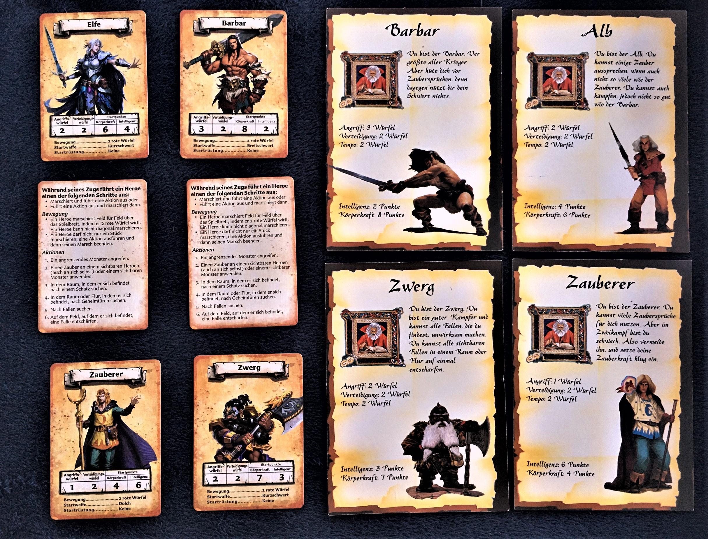 Hero Quest Spielkarten Karten 2 